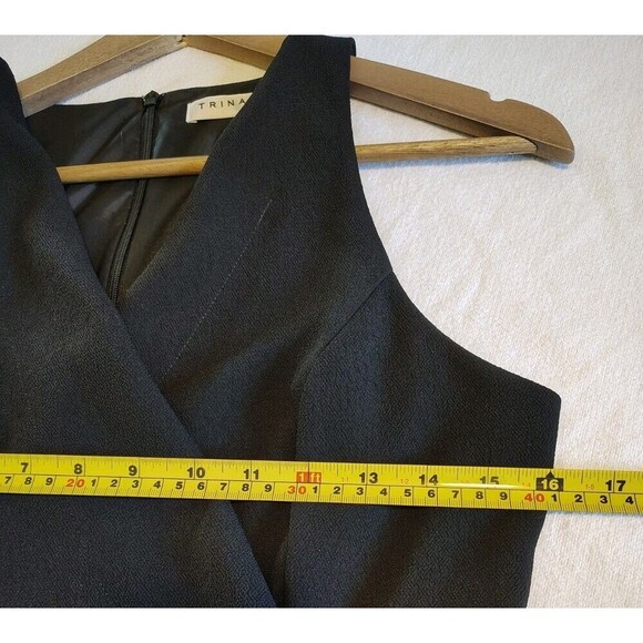 Trina Turk Black Size 6 Sleeveless Wide Leg Jumpsuit V-Neck Draped Front - Picture 5 of 9